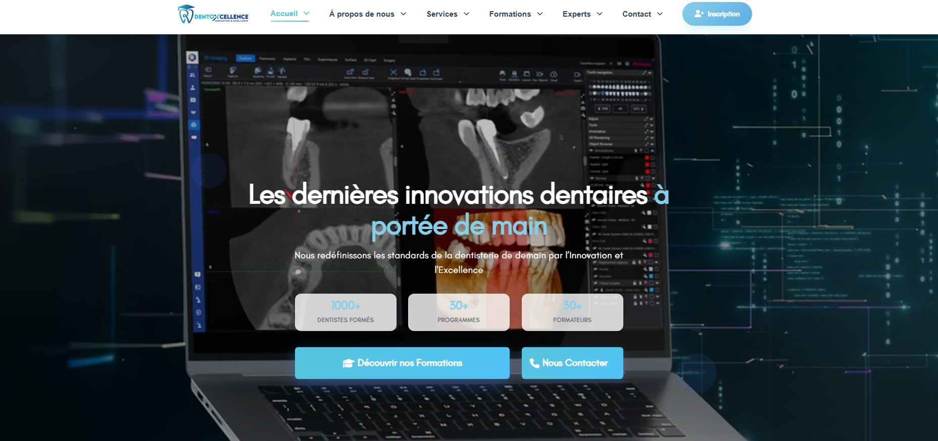 DentoXcellence - Full-Stack Dental Training Platform with CMS — preview screenshot