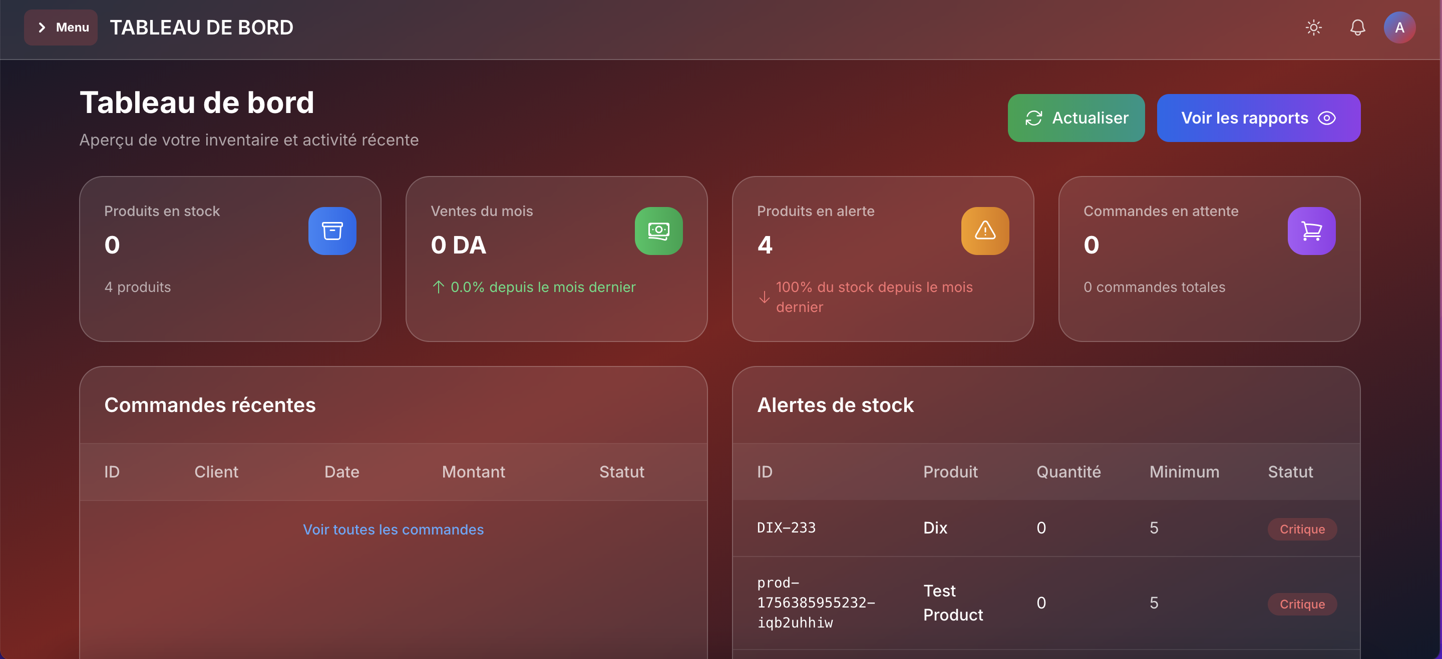 Inventory Management System — preview screenshot
